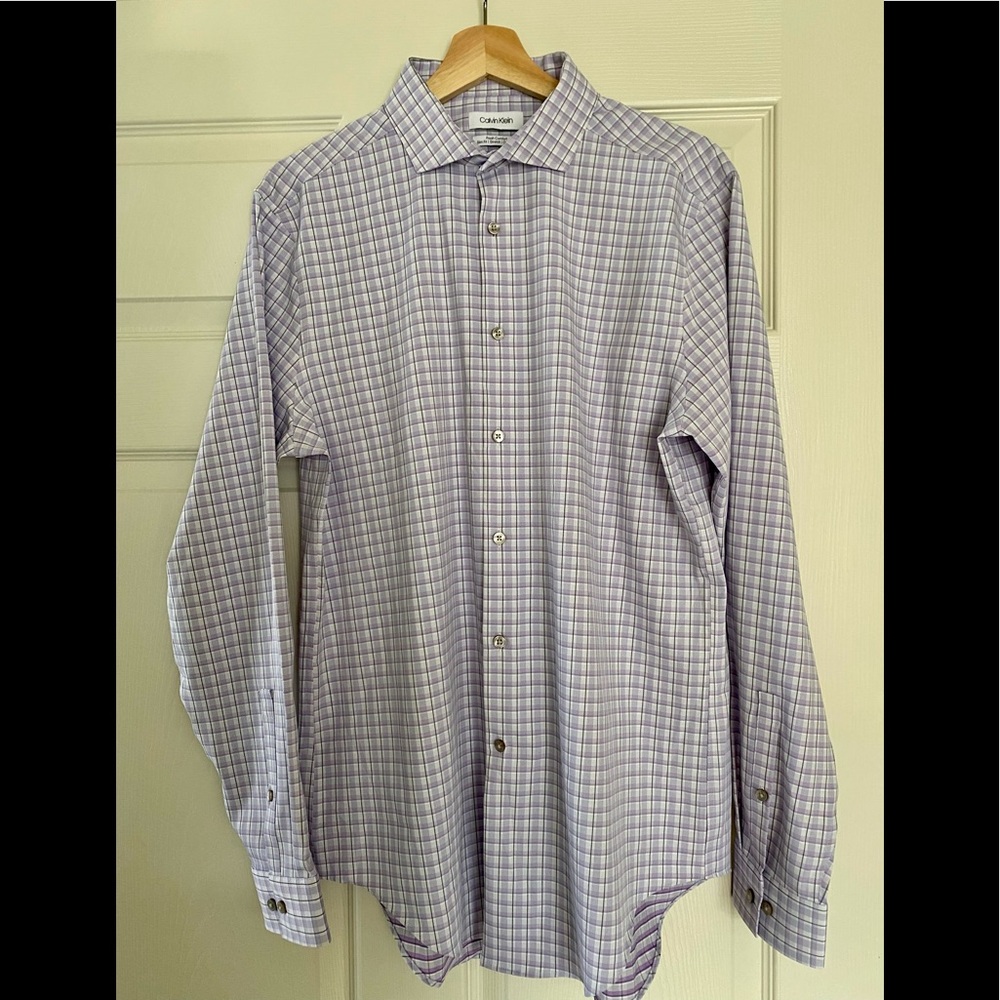 Calvin Klein Non Iron Dress Shirt Size 16 34-35